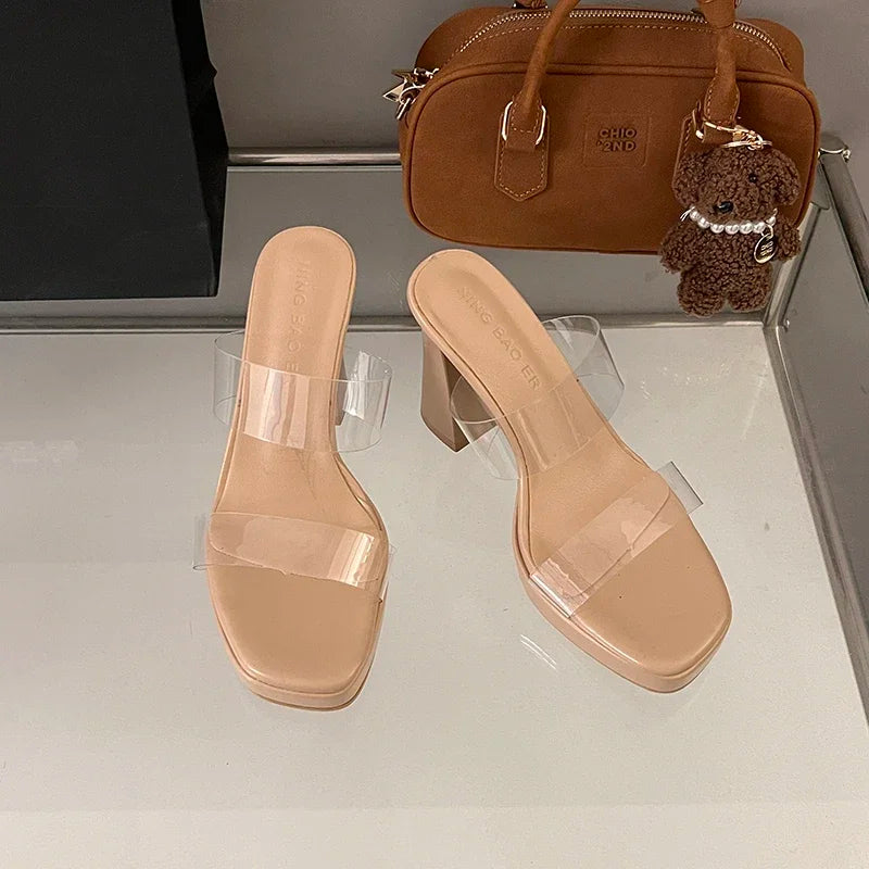 Clear Open Toe Platform Mules – Summer 2025