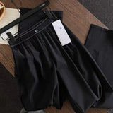 Women High-Waist Casual Street Trousers