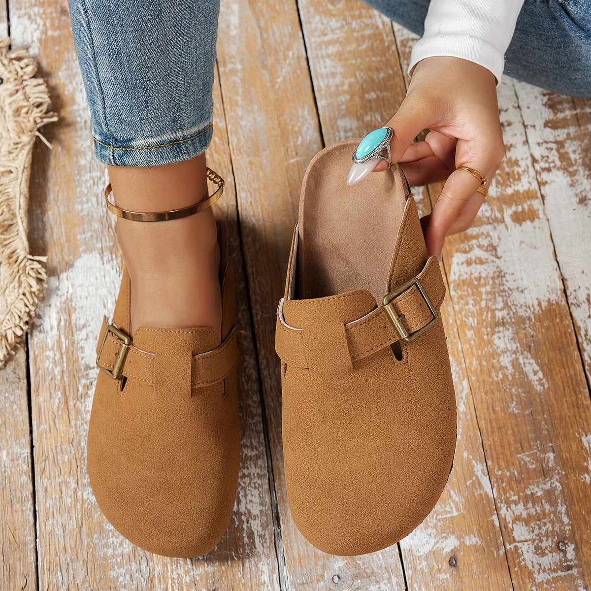 Women Mid Calf Boots Low Heel Snow Boots