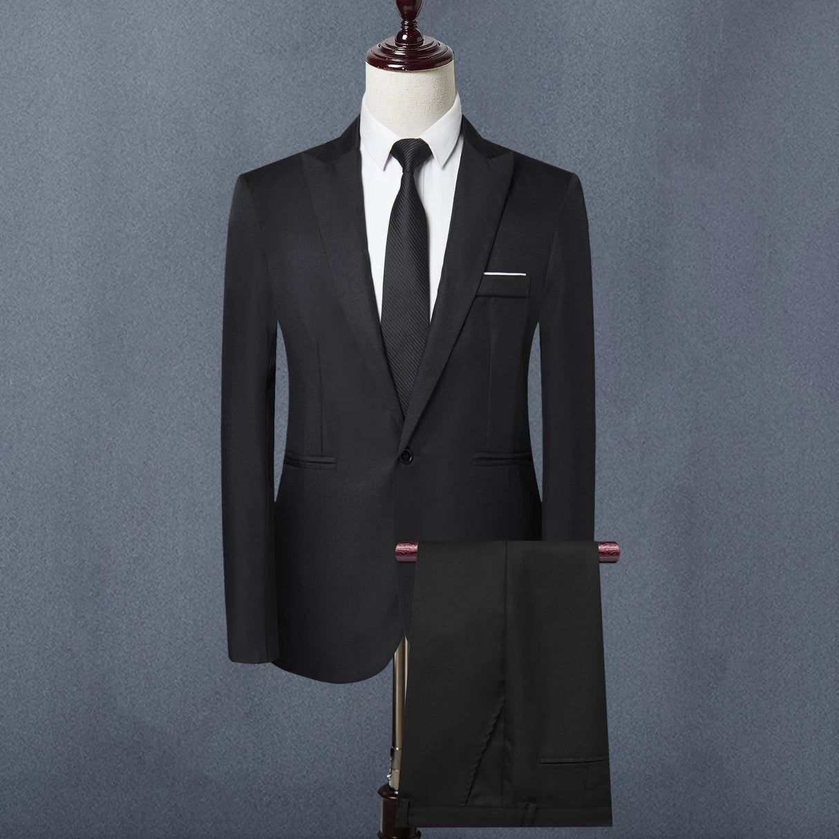 Men Slim Fit Tailored Business Suit