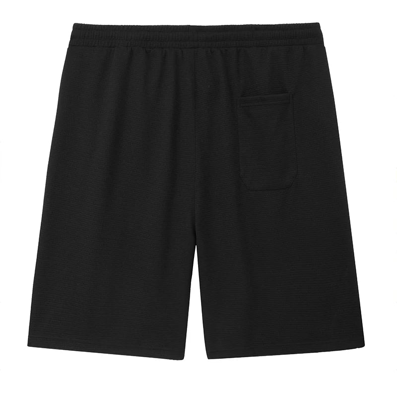 Plus Size Men's Graphic Gym Shorts – Casual Stretch