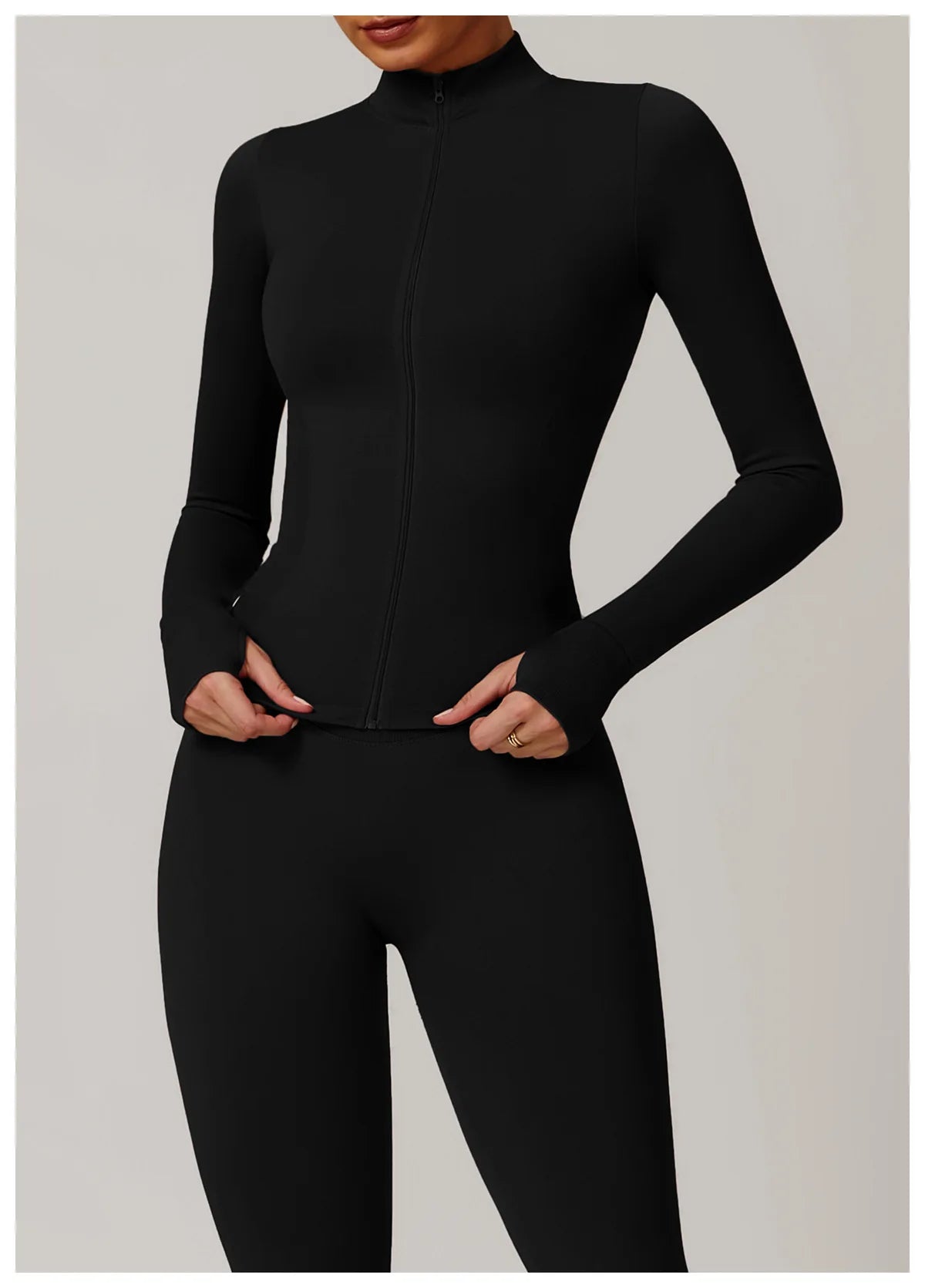 Seamless Women's Long Sleeve Yoga Jacket – Windproof Running Sports Top