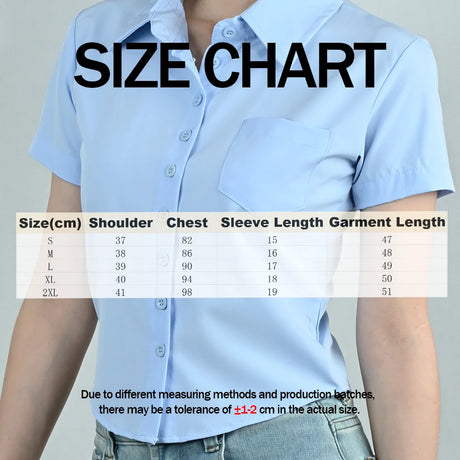 Size chart for LapelCurve™ slim fit professional shirt, showing shoulder, chest, sleeve length, and garment length.