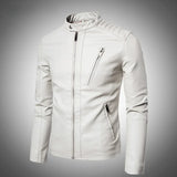 Men Faux Leather Motorcycle Jacket