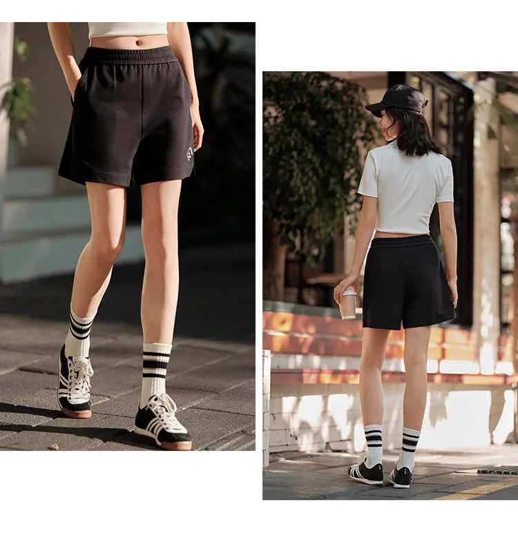 Women's Casual Embroidered Loose Shorts