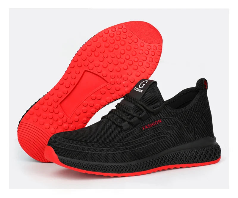 Manlegu Air Mesh Lightweight Safety Sneakers