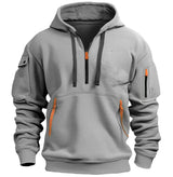 Men's Plus Size Hoodie – Streetwear Multi-Pocket
