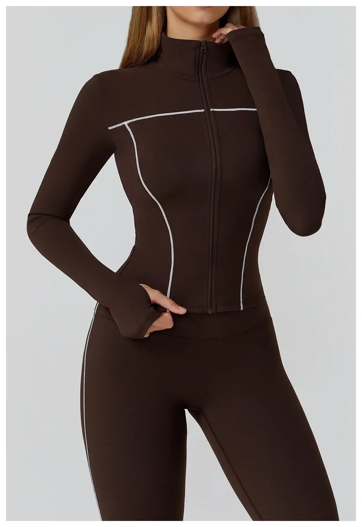 Women Slim Fit Long Sleeve Running Jacket