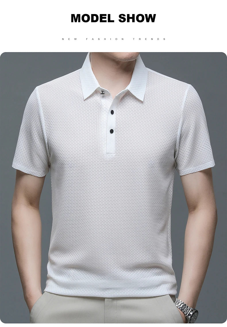 Men Ice Silk Polo Shirt