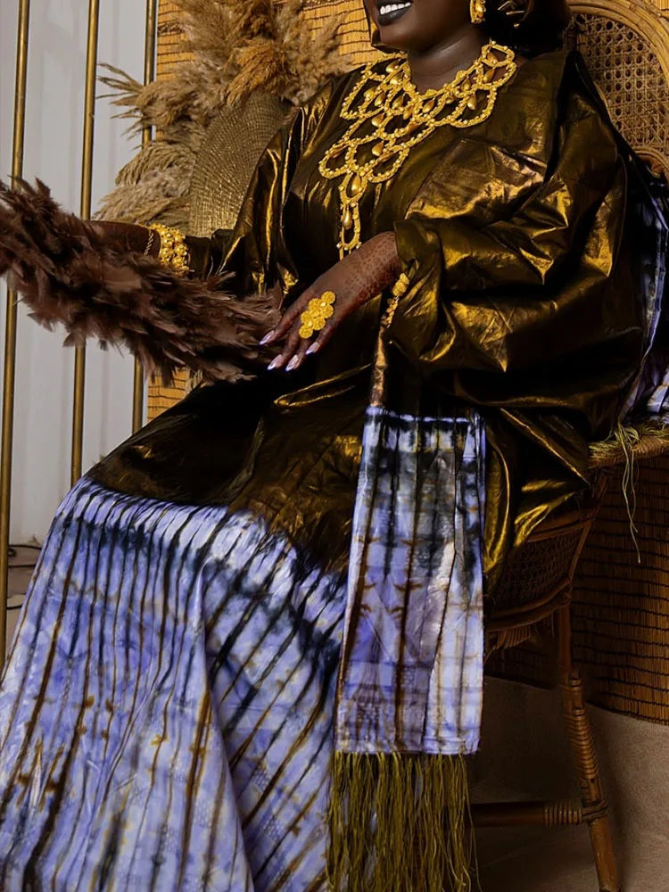 Traditional Printed Gown Dress