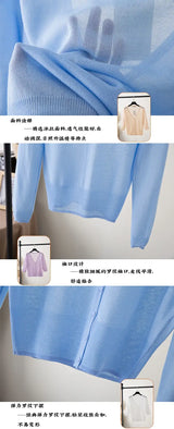 Women Cropped V-Neck Knit Cardigan