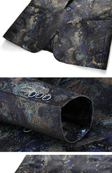 Men's Plus Size Floral Smoking Jacket