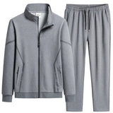 Men’s Plus Size Solid Tracksuit Set