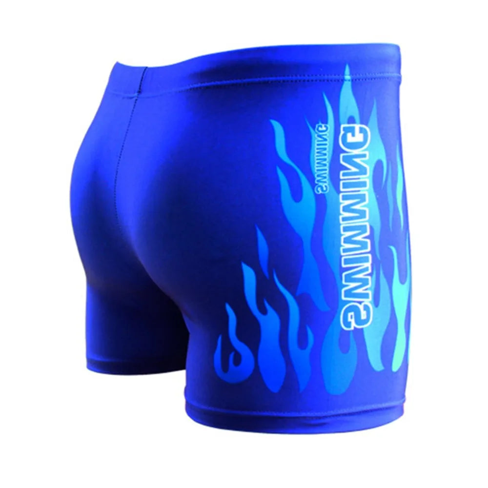 Men Flame Print Swim Briefs
