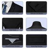 Men Slim Fit 3-Piece Formal Suit