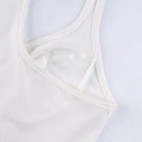 Retro Sleeveless Women's Bodysuit – Chic Slim Bodycon Summer Top