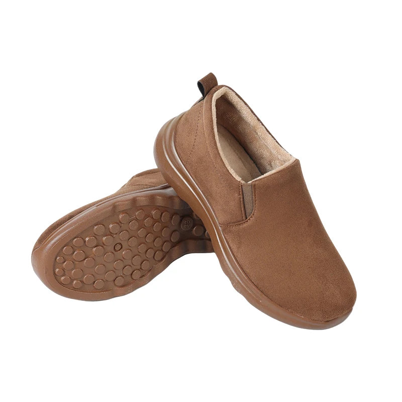 Women Snow Ankle Boots – Anti-Slip Plush Leather Winter Footwear