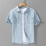 Men Denim Short Sleeve Shirt