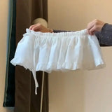 Women Y2K Lace Wrap Layered Skirt