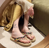 Women’s Low Heel Beach Sandals Non-Slip Slides