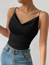 Sexy Off-Shoulder Strap Crop Tank Top