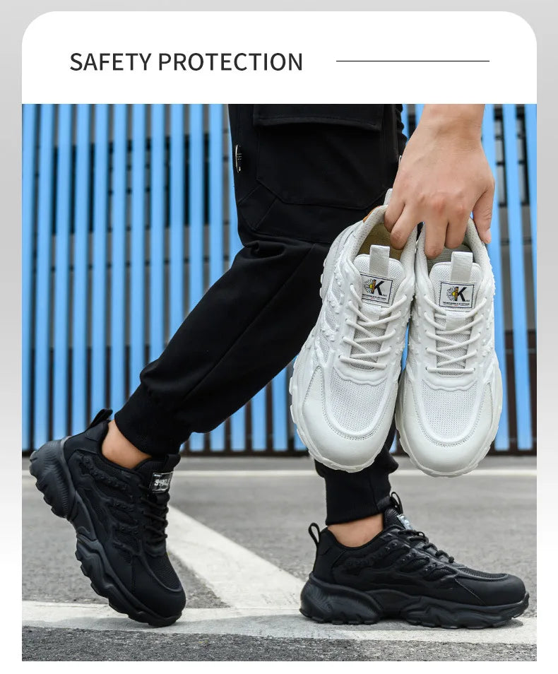 Women Safety Shoes Protective Security Sneakers