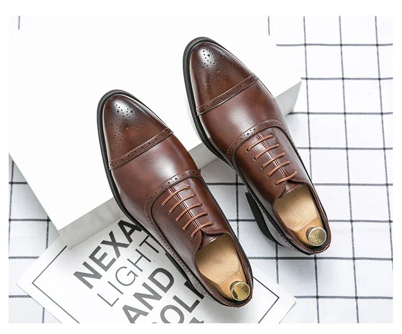 Men’s Red Sole Brogue Dress Shoes