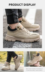 Men Steel Wire Safety Work Sneakers