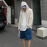 Men Lightweight Hooded Knit Sweater