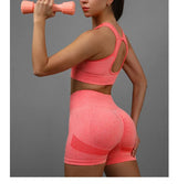 Women Fitness Vest & Shorts Set
