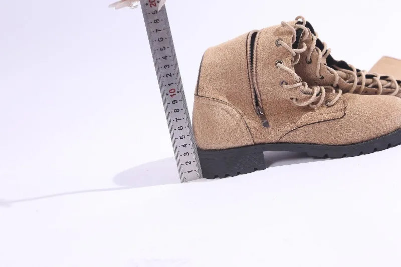 Suede Over Knee Lace-up Boots – Flat Non-Slip 2025