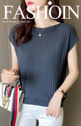 Women Summer Knit Blouse 2025