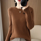 Women's Autumn Stripe Knit Pullover