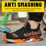 Women Safety Shoes Soft Sole Protective Sneakers