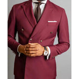 Men's Plus Size Double-Breasted Suit – 2-Piece