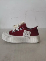 Women Canvas Shoes Soft Sole Lace Up Sneakers