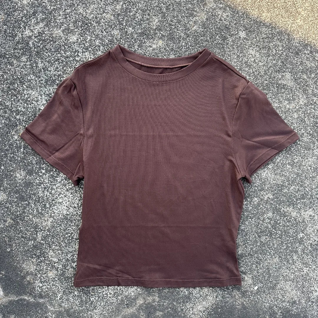 Women's Short Sleeve Yoga Crop Top – Soft Breathable Training Shirt