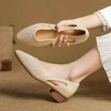 Perforated Pointed Toe Pumps – Breathable & Stylish 2025