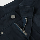 Women Low-Waist Rivet Wide Jeans