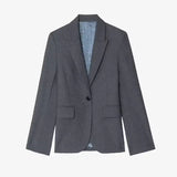 Women Grey Blazer Pants Suit