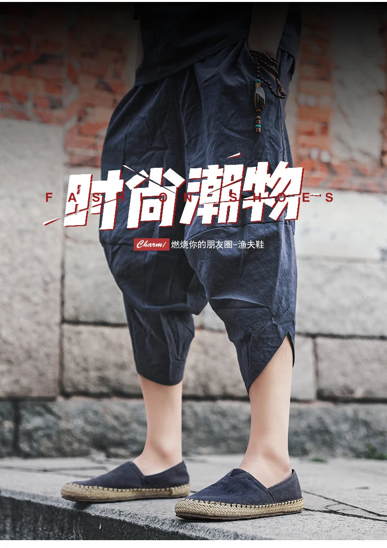 LinenStep™ Men’s Casual Linen Sneakers