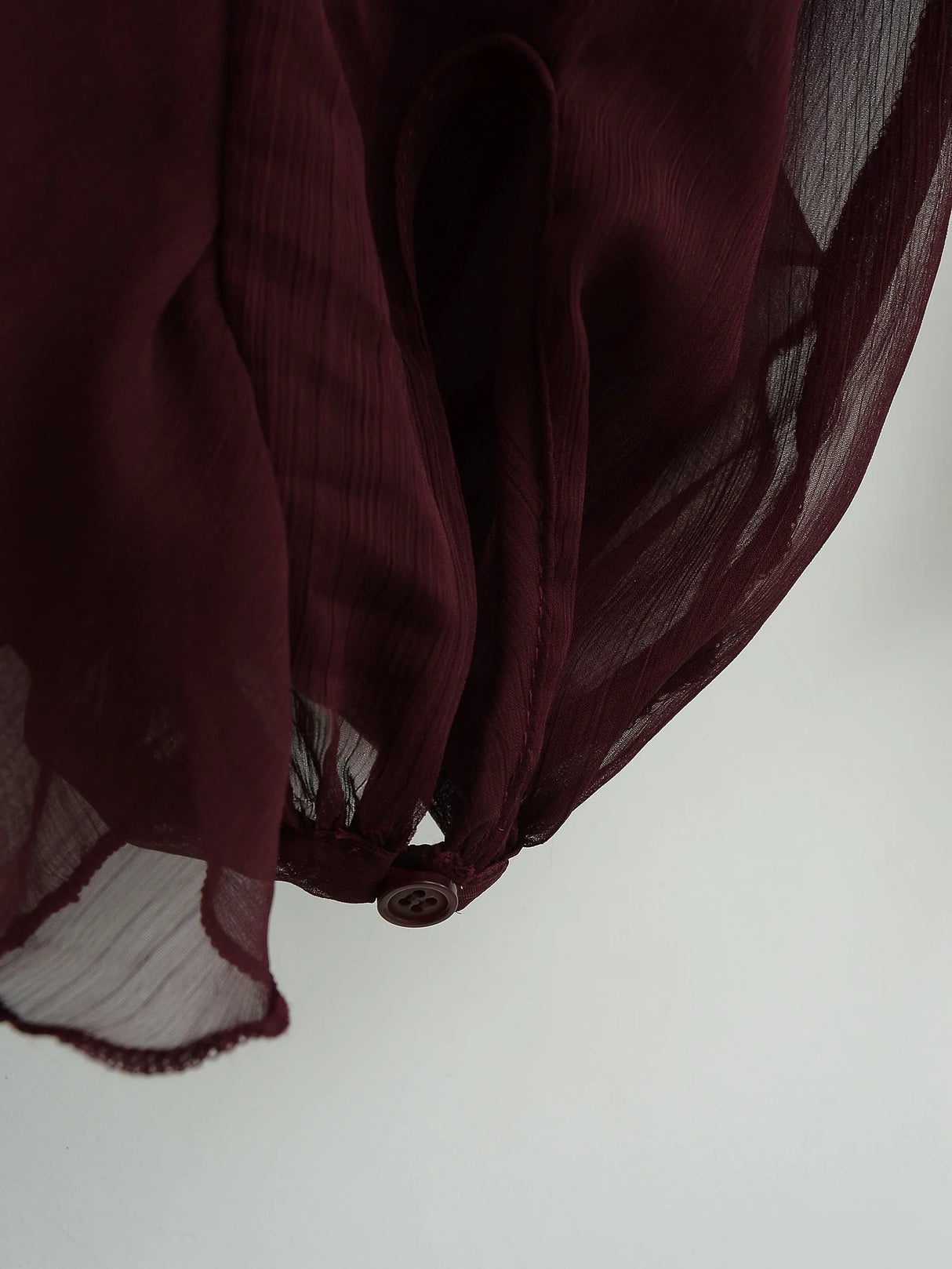 Rufflynn™ – Translucent Ruffle Blouse (V-Neck, Hollow-Out Chic for Spring/Summer)