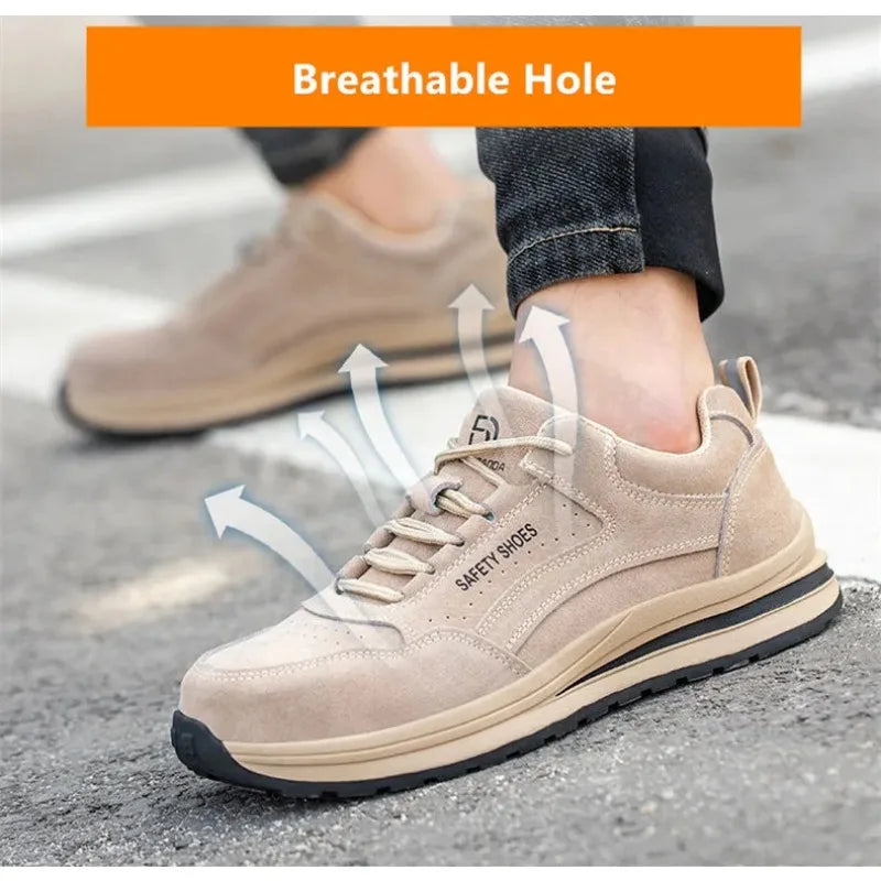 Women Safety Shoes Anti Puncture Work Sneakers