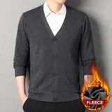 Men V-Neck Knit Cardigan