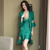 Women Ice Silk Nighty Pajamas