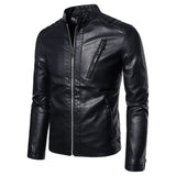 Men Faux Leather Motorcycle Jacket