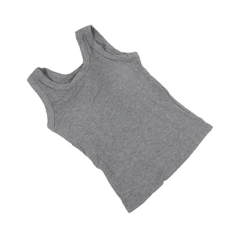 SlimCotz™ Padded Cotton Spaghetti Camisole in gray, breathable summer slim fit for women.