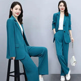 Setique™ – Blazer & Pant Set (2-Piece, Korean Loose Suit for Office & Everyday)