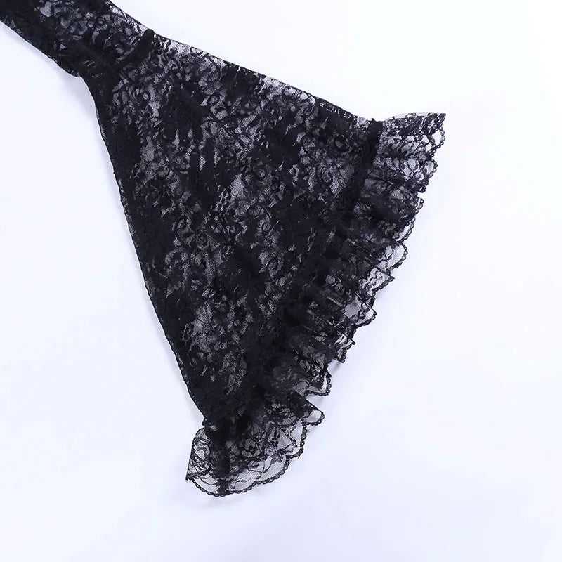 Gothic Black Sheer Bolero Shrug Jacket