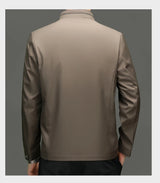 Men Stand Collar Zipper Jacket